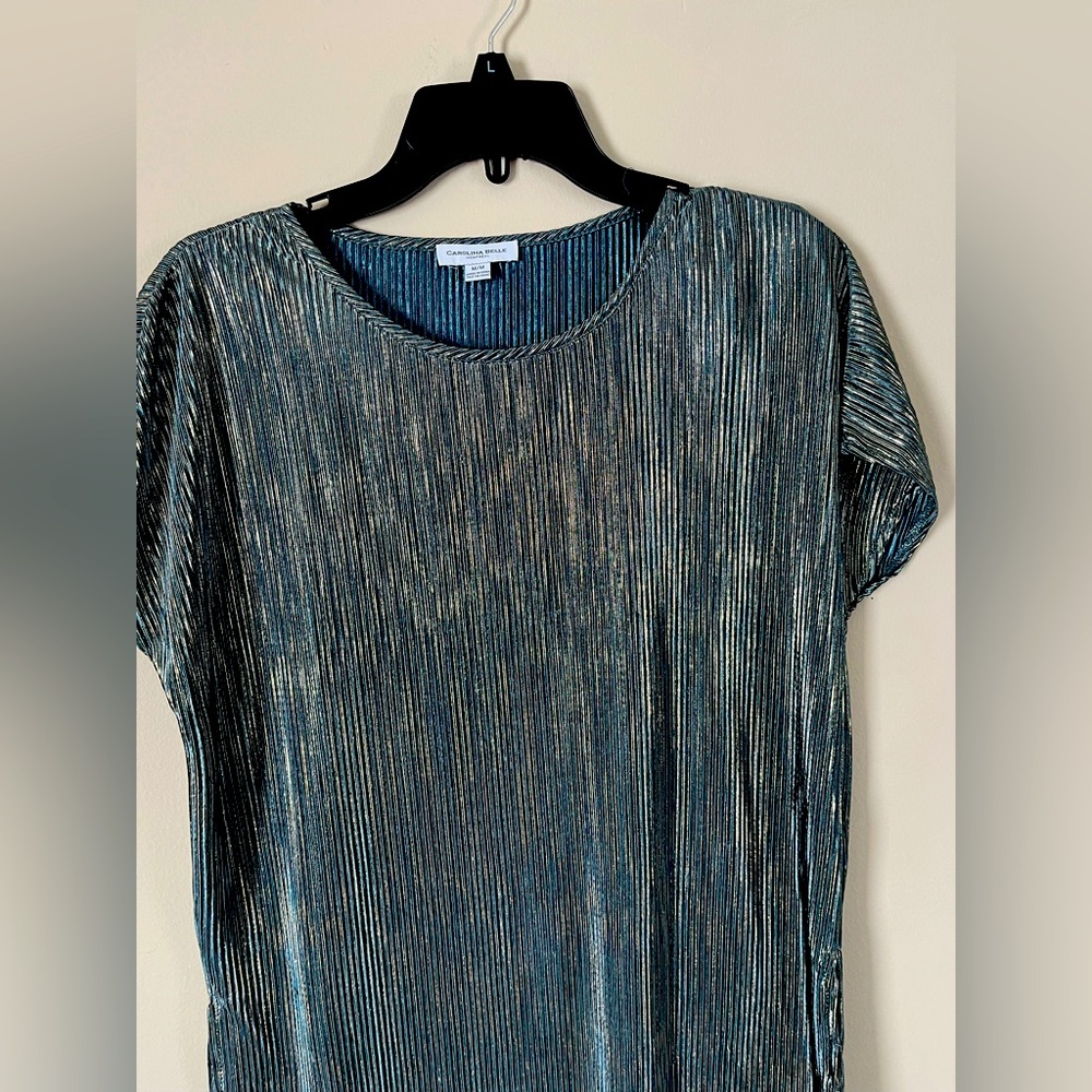 Carolina Belle Shimmering Teal Blouse